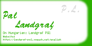 pal landgraf business card