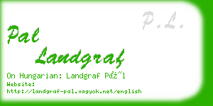 pal landgraf business card